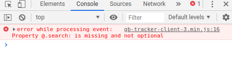 Console error from sending beacon