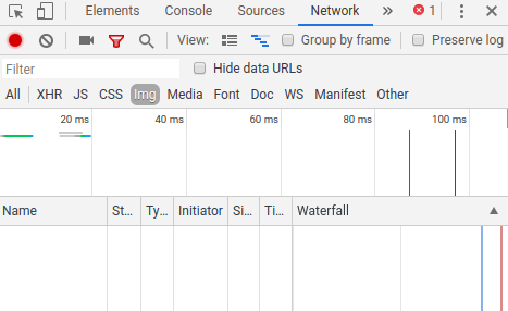 Network tab - no requests